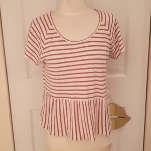 Madewell Striped Short Sleeve Tee Shirt Top